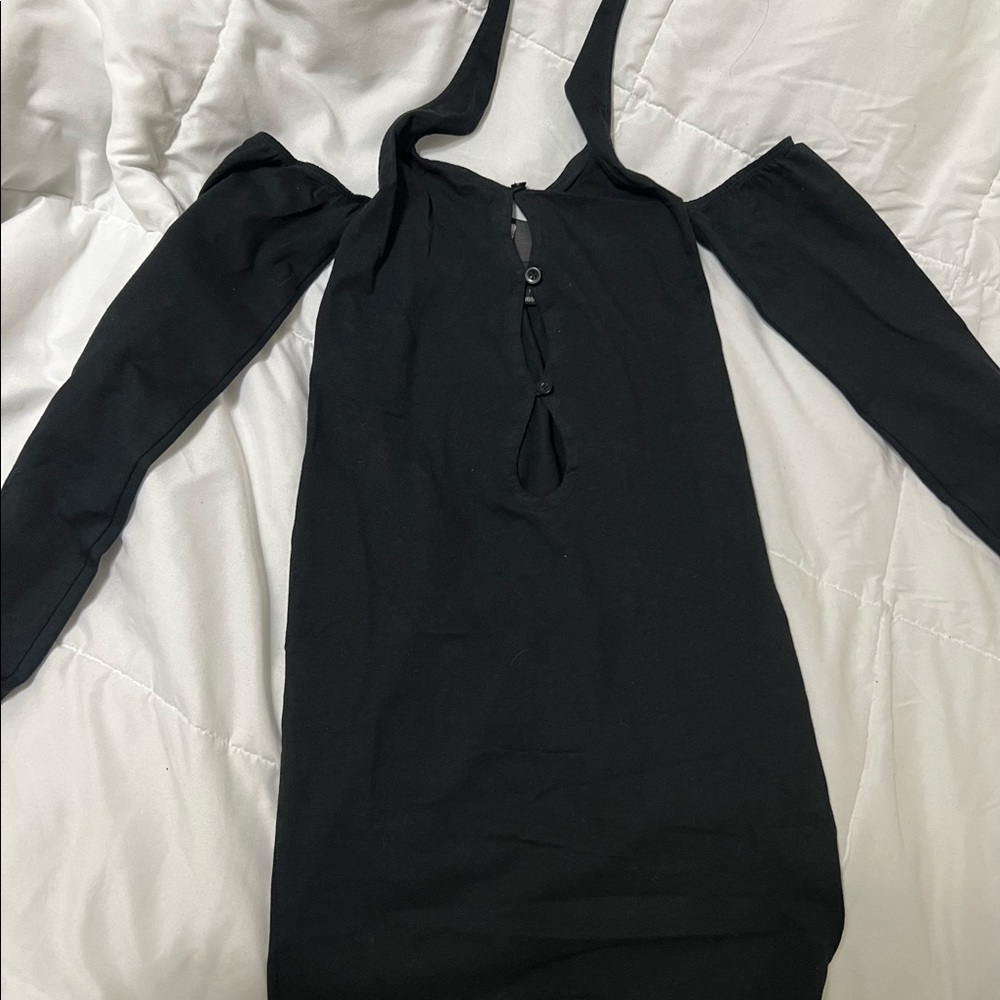 Motel Rocks Black Halter Dress